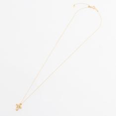 純金ダイヤクロスリボンペンダント