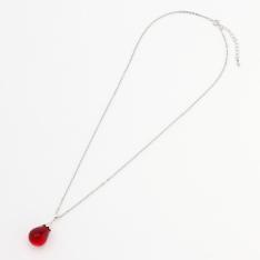 ルビーレッド琥珀ティアドロップペンダント