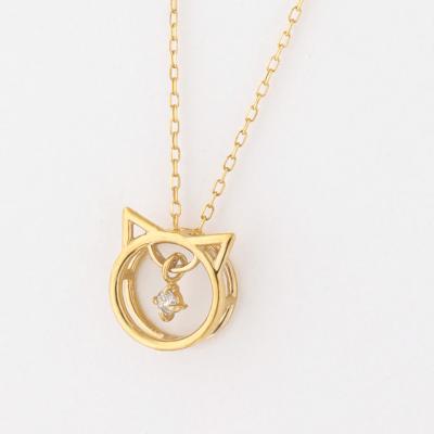 K10スイングダイヤ子猫ペンダント