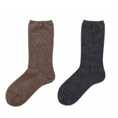 ふくれ柄アンゴラ混ソックス2足セット S→Mサイズ