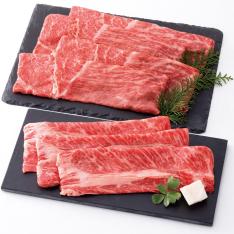 〈肉の堀川亭〉秋田牛朝場畜産黒毛和牛すき焼き用食べ比べセット