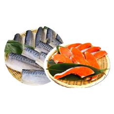 チリ銀鮭切身＆骨無し無塩さばフィーレ