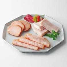 〈鹿児島 マイスター山野井〉炭焼きみそ漬け焼豚とハムセット