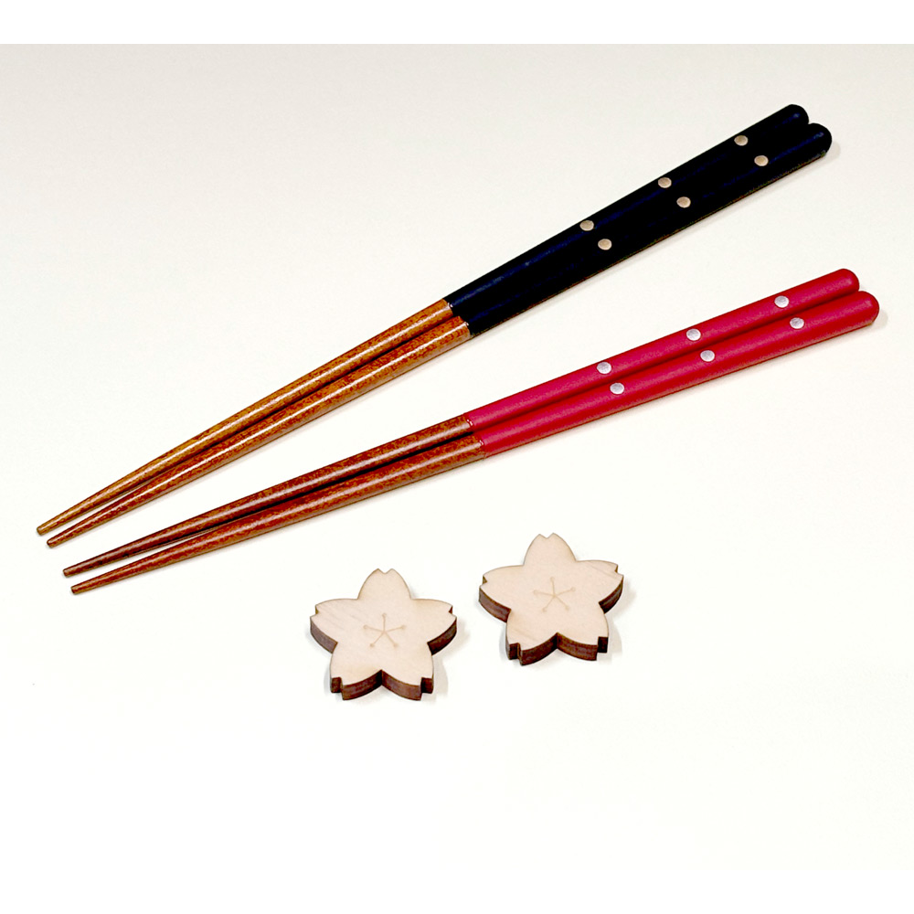 食洗機対応夫婦箸 ドット