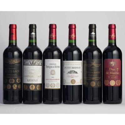 合計22冠 7冠含む全て3冠以上金賞受賞フランス・ボルドー産赤飲み比べ6本セット