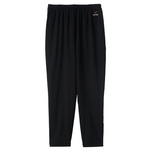 リフレッシュ 8分丈テーパードパンツ レディース ブラック M→XL