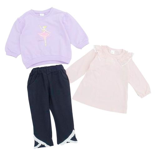 春のおでかけスタイル3点セット ベビー女の子B（80cm→95cm）