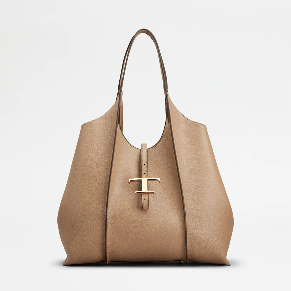 T タイムレス レザー ショッピング バッグ ミディアム