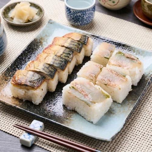 若狭甘鯛と吟醸トロさばの押し寿司