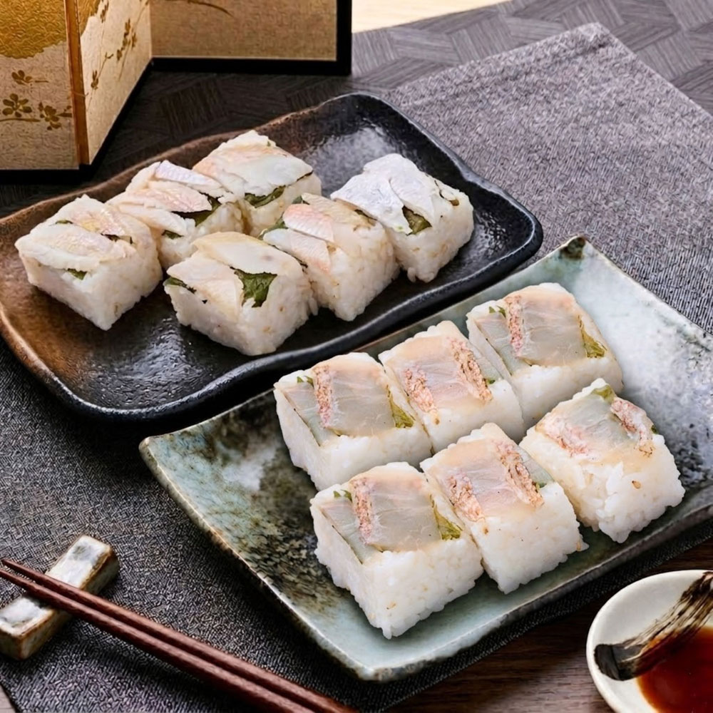 若狭甘鯛と若狭連子鯛の押し寿司