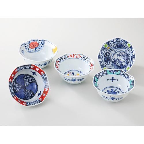 錦絵変り 八角小鉢揃