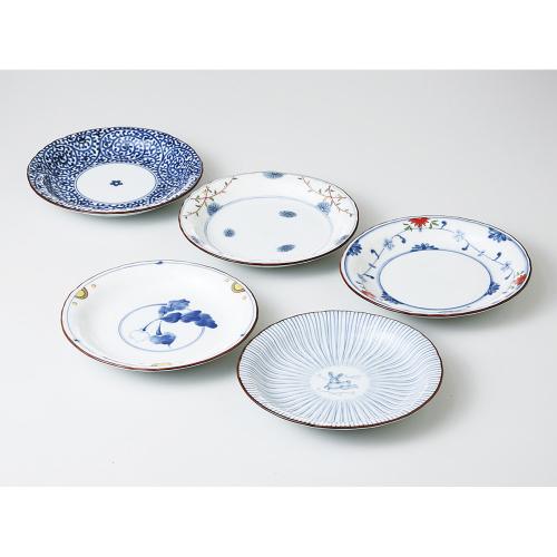 染錦絵変り 和皿揃