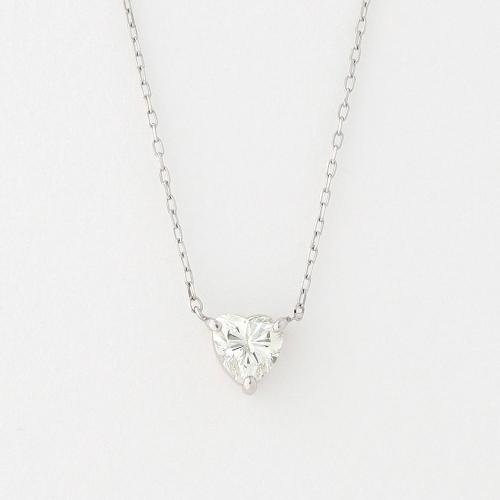 Pt0.5ct ハートシェイプカット ダイヤペンダント