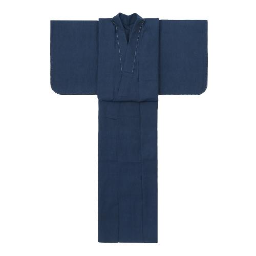 近江ちぢみ 婦人プレタゆかた ネイビー M→L