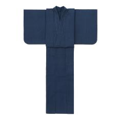 近江ちぢみ 婦人プレタゆかた ネイビー M→L