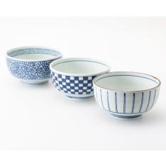 <美濃焼>藍屋 丼トリオ