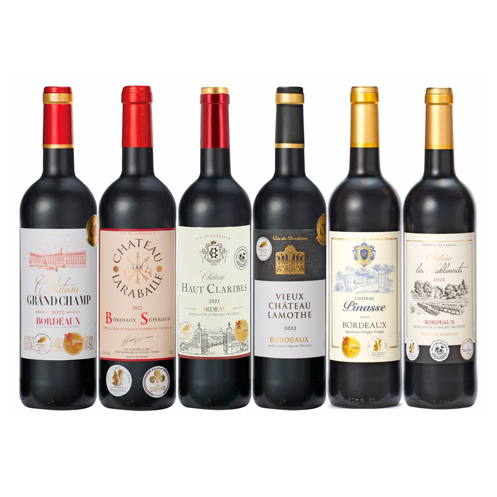 ＜計13冠＞フランスボルドー金賞受賞赤ワイン6本セット