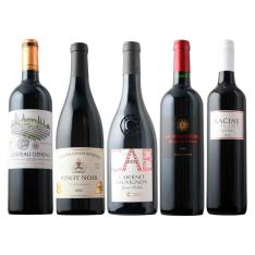 品種の個性を楽しむ フランス産単一品種赤ワイン5本セット