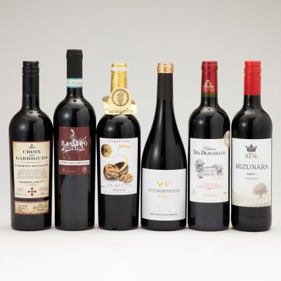 フランス・イタリア・スペイン樽熟成飲み比べ赤ワイン6本セット | 商品