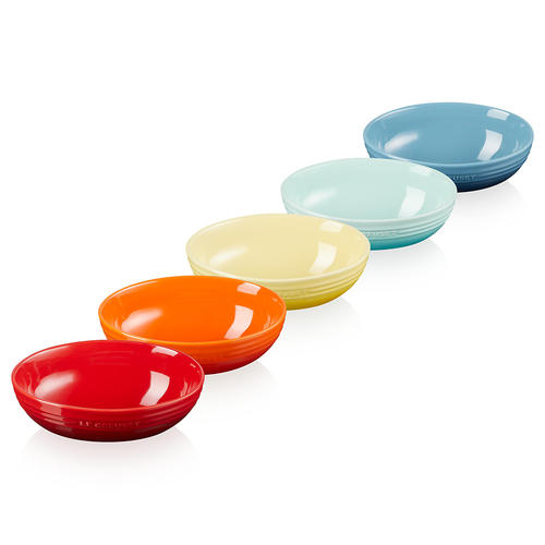 オーバル・サービング・ボール 17cm(5個入り)レインボー