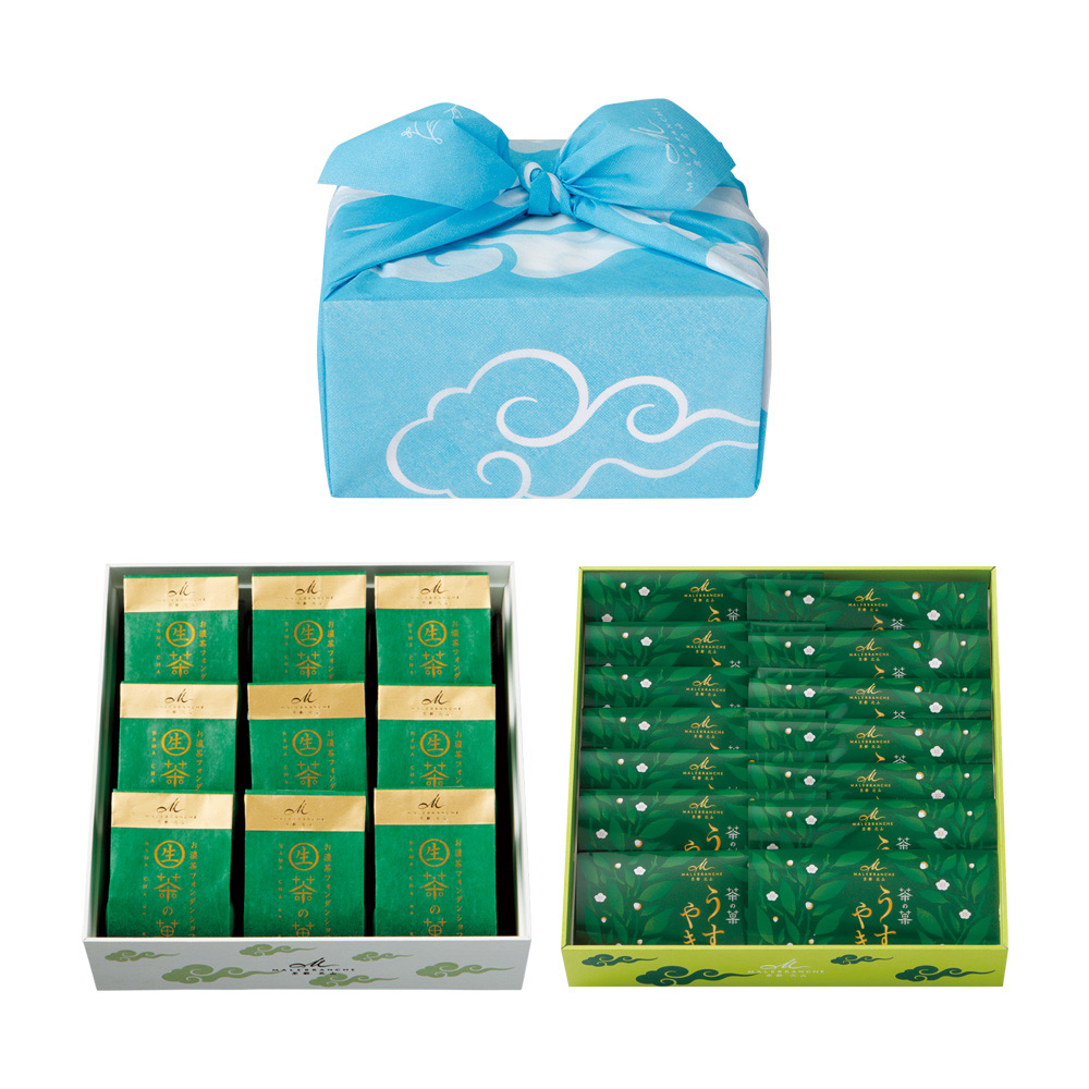 京遊記二段（生茶の菓・茶の菓うすやき）風呂敷パッケージ