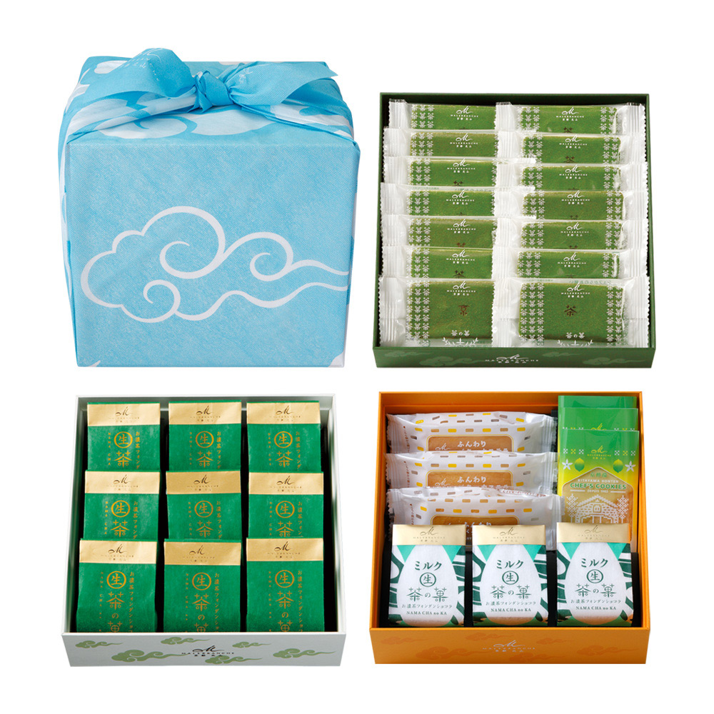 京遊記三段（茶の菓・生茶の菓・楽しみかさね 夏）風呂敷パッケージ