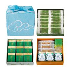 京遊記三段（茶の菓・生茶の菓・楽しみかさね 夏）風呂敷パッケージ