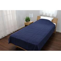 福袋 カシミヤ毛布（ネイビー色）・毛布カバー（ベージュ色）セット