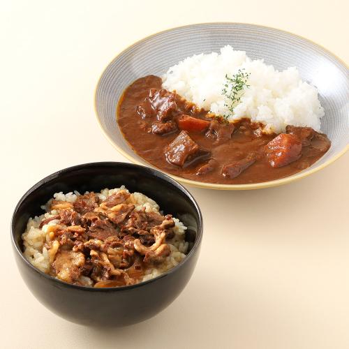 もとぶ牧場ビーフカレー＆牛丼の素セット