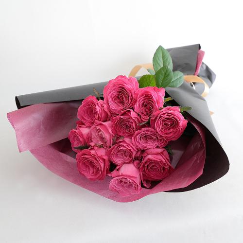 12本のバラの花束 ピンク