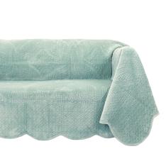 リバーシブルキルトマルチカバー（ブルーグリーン）