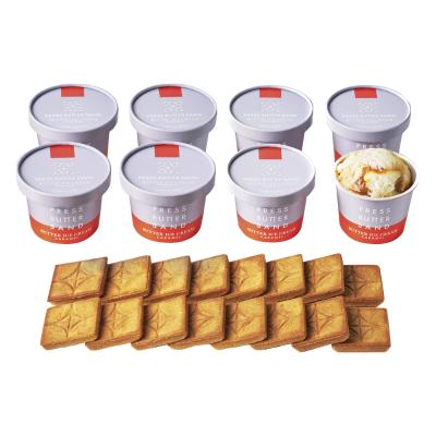 〈プレスバターサンド〉バターアイスクリーム(キャラメル)・クッキーセット