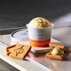 〈プレスバターサンド〉バターアイスクリーム(キャラメル)・クッキーセット
