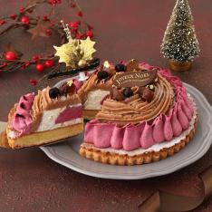 【クリスマス】モンブランカシスのタルト仕立て