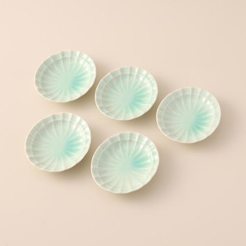 すずね緑青磁 手塩皿5枚セット