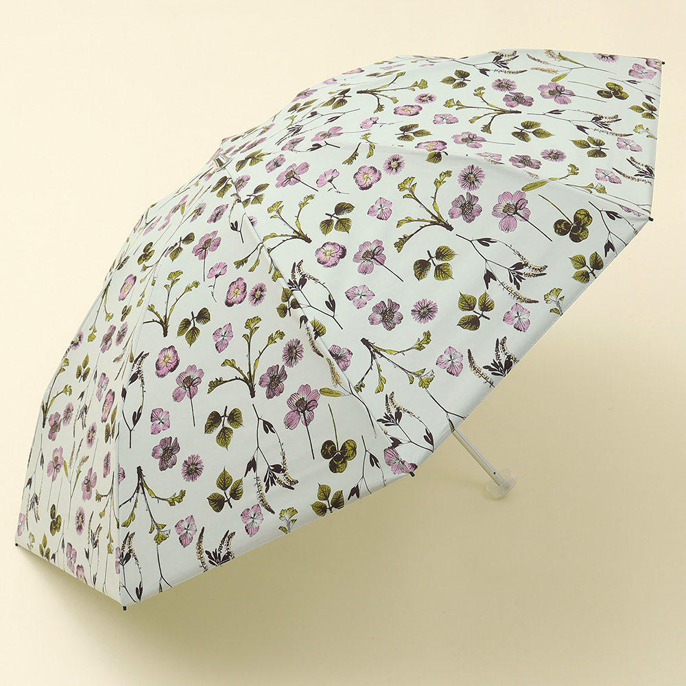＜フワクール＞晴雨兼用折りたたみ日傘 ボタニカル