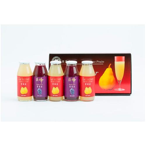 ル レクチェ＆巨峰 ストレートジュース180ml×5本セット〔無加糖・無還元〕