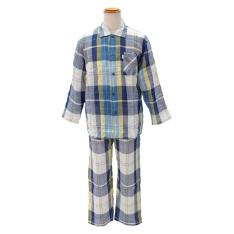 ＜nacrure＞紳士長袖パジャマ Wガーゼシャーリング チェック（24）