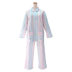 ＜nacrure＞婦人長袖パジャマ ローンシャーリング ストライプ