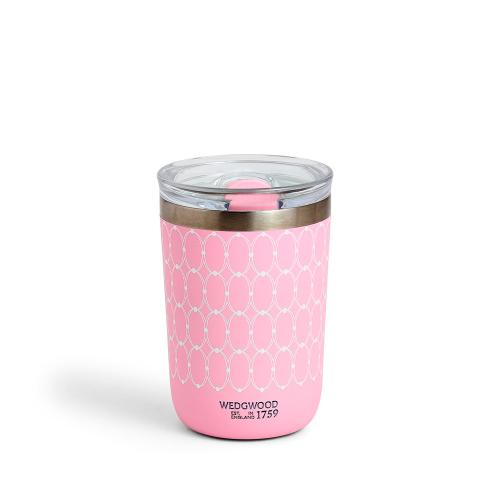 ルネッサンス ピンク 蓋付ドリンクタンブラー（ステンレス）