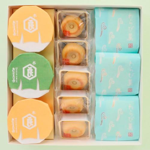 初夏の詰合せ（ぷりん3・満々5・わらび羹3）