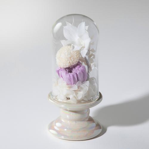 供花プリザーブドフラワー パープル一輪菊・ピンポンマム