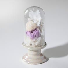 供花プリザーブドフラワー パープル一輪菊・ピンポンマム