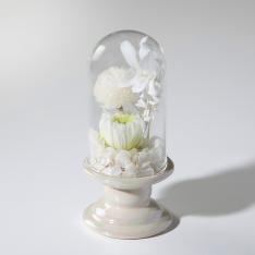 供花プリザーブドフラワー ホワイト一輪菊・ピンポンマム