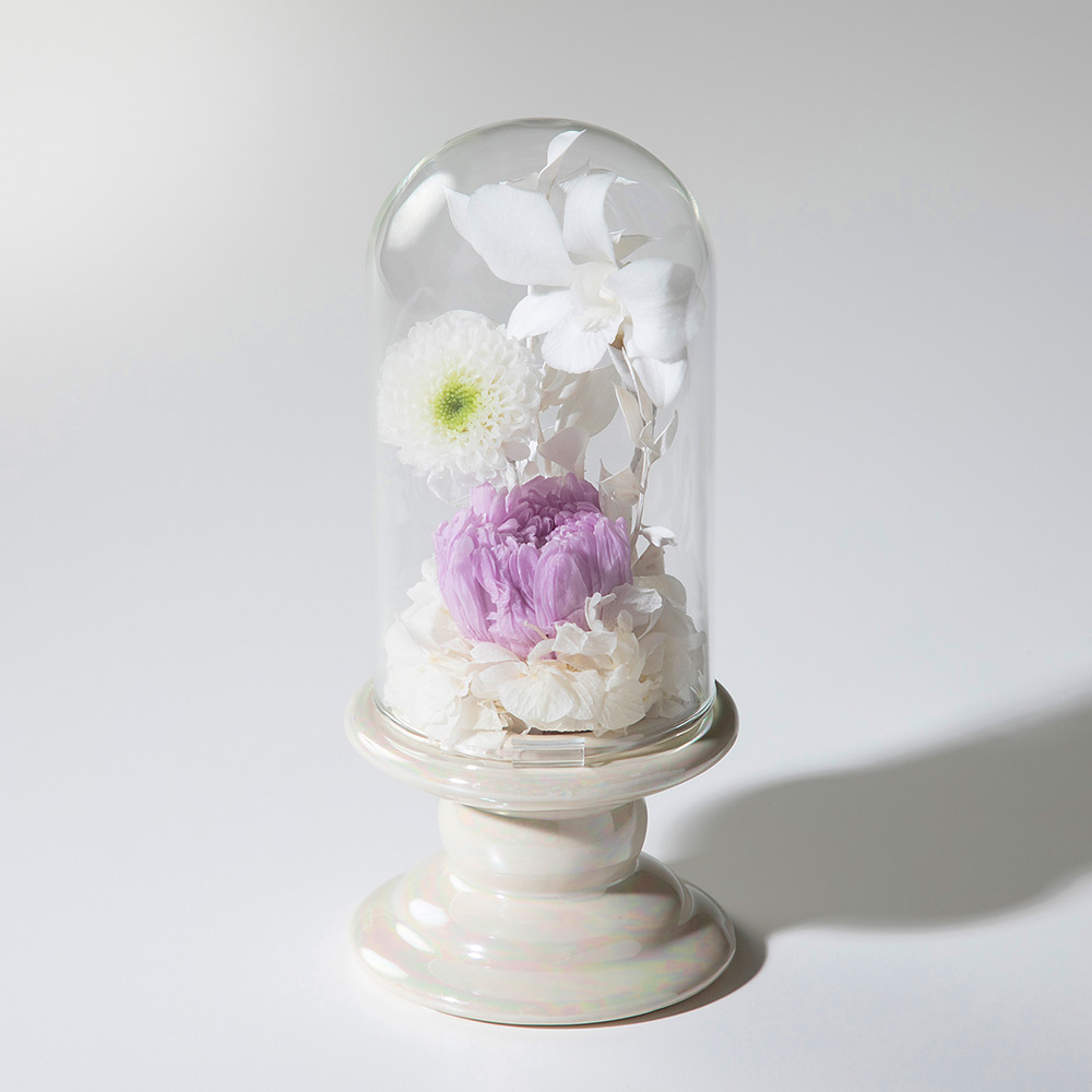供花プリザーブドフラワー パープル一輪菊・菊