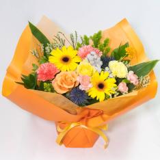 生花アレンジメントフラワー イエロー&オレンジ