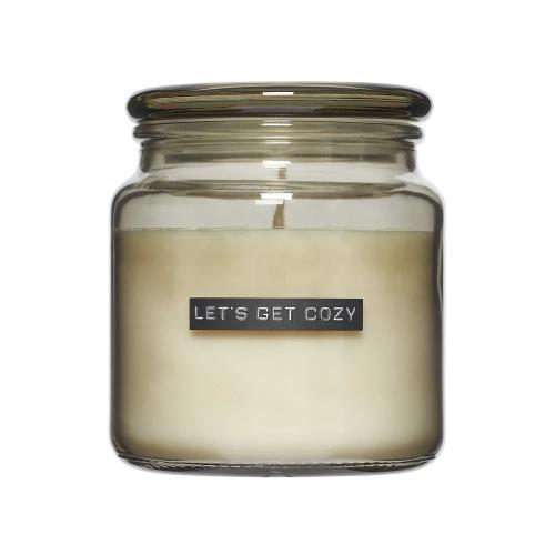 キャンドル大 ダークアンバー「LET’S GET COZY」