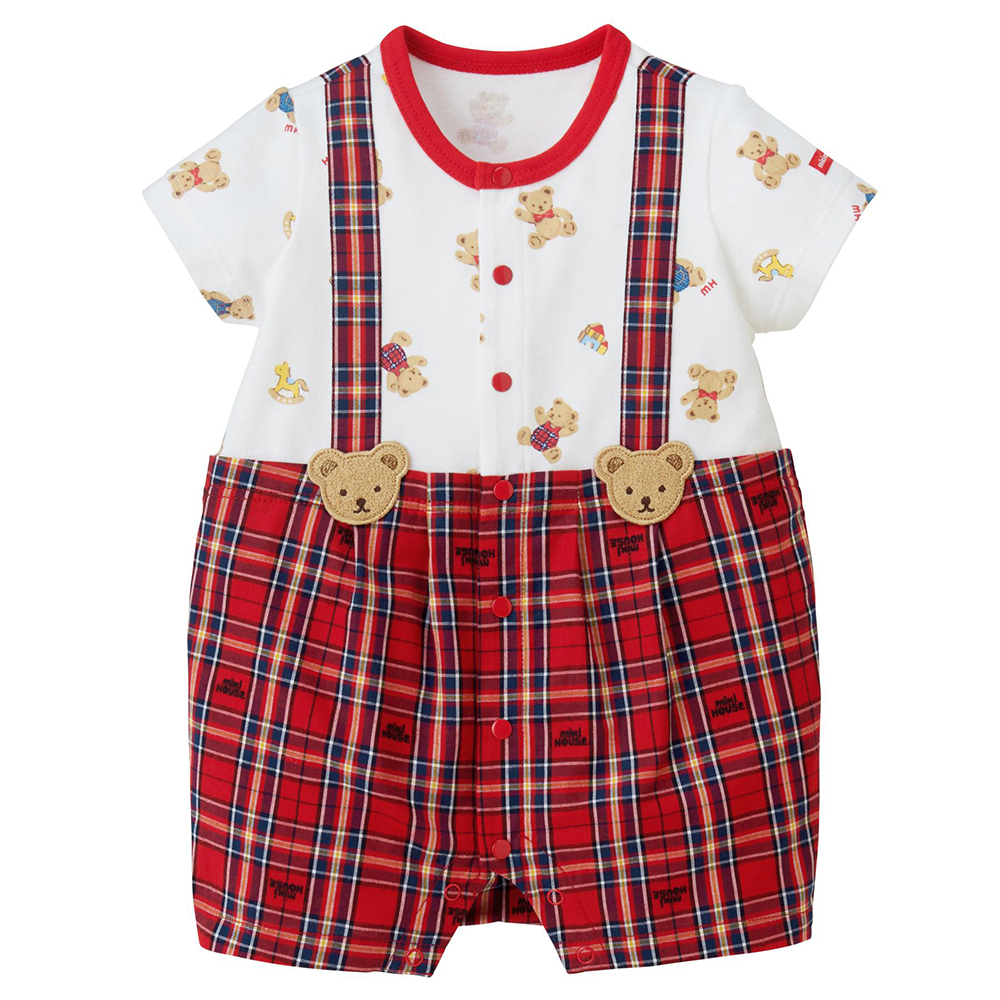 ミキハウスチェックショートオール 70cm→80cm | 商品詳細 | 高島屋