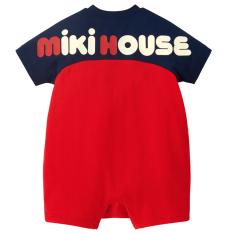 バックロゴショートオール　赤×紺　70cm→90cm