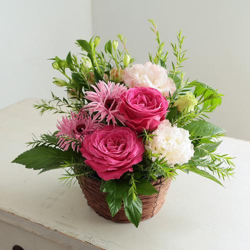 季節のフラワーアレンジメント 「ロゼ」S